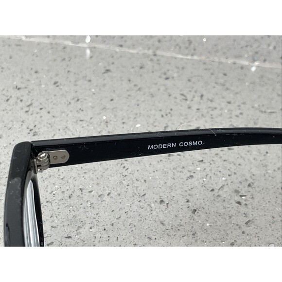 MODERN OPTICAL COSMO PLASTIC EYEGLASSES Frames ONLY 48-20-145 BLACK full rim - Picture 5 of 11